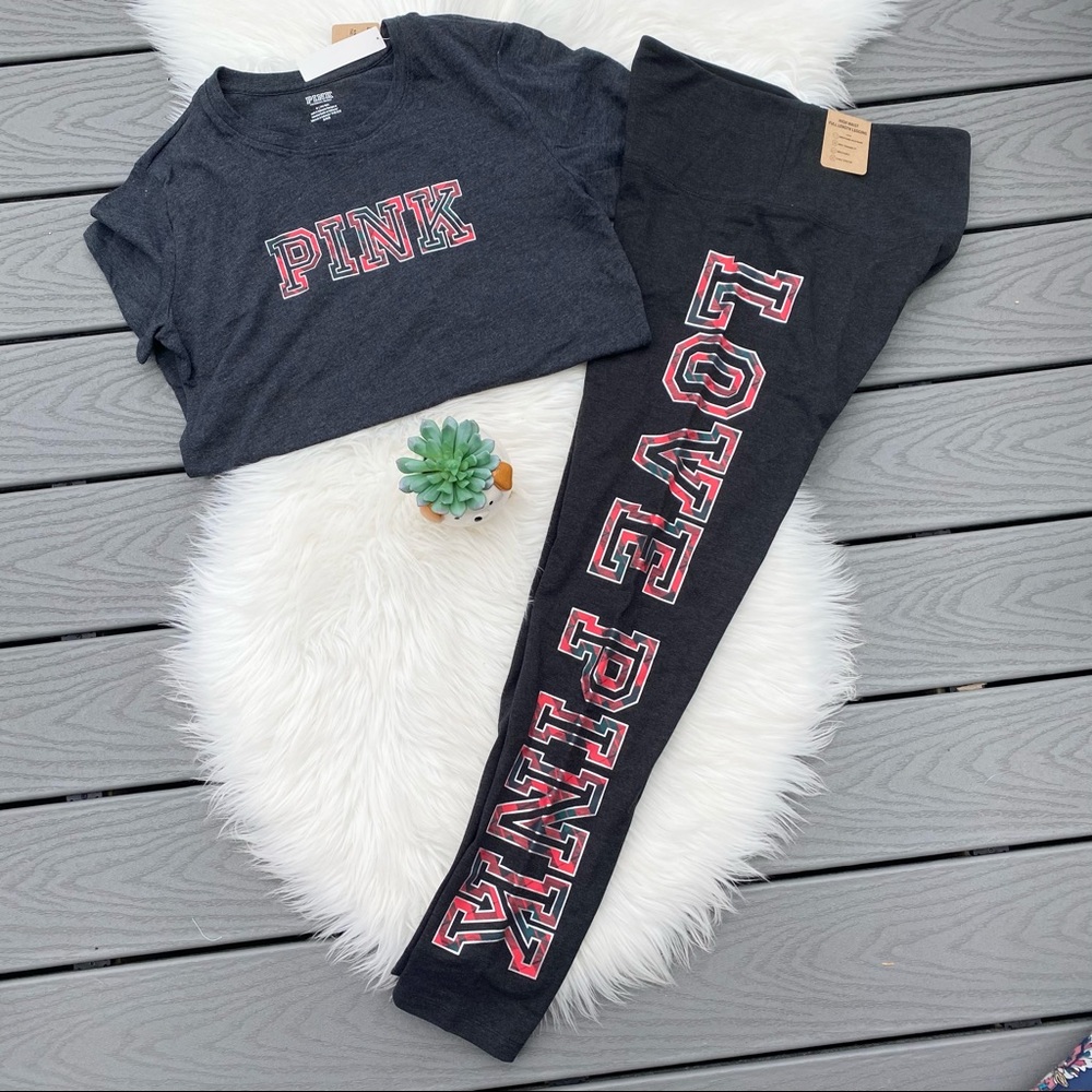 VS PINK Red Logo Matching Set